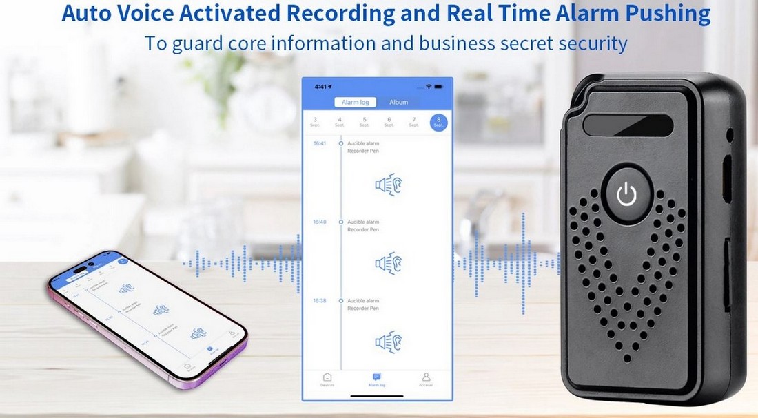 WIFI APP аудио диктофон, управляван от вашия мобилен телефон