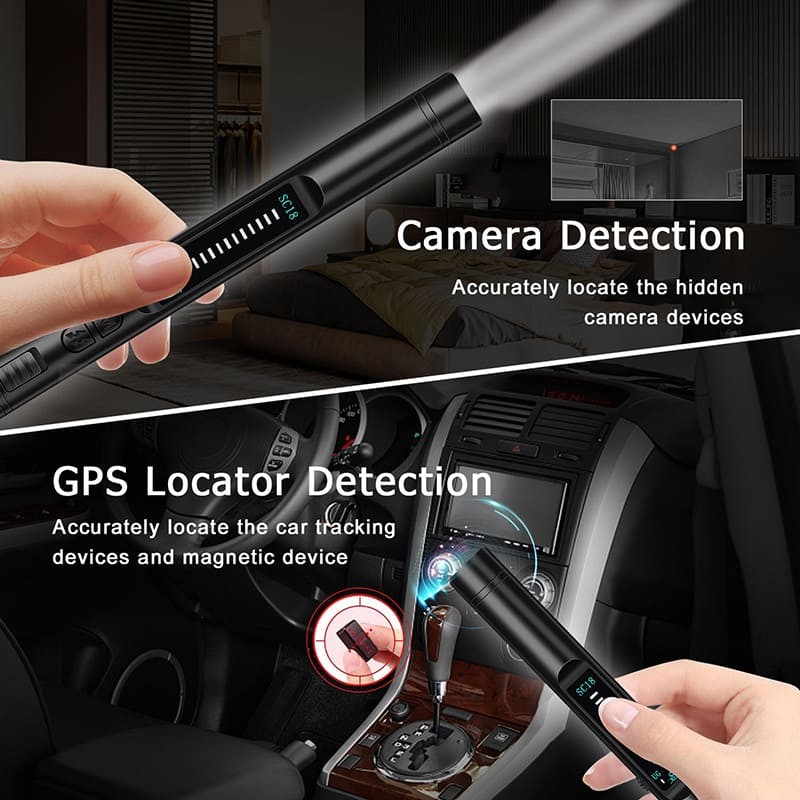 детектор за автомобили - бъгове, шпионски устройства, камери