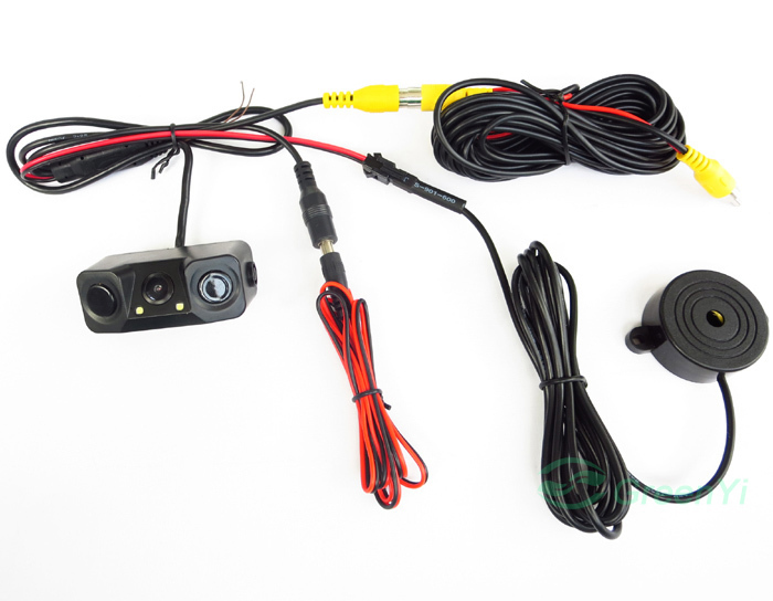 Камера за задно виждане 3 в 1 със сензори за паркиране и IR Night Vision