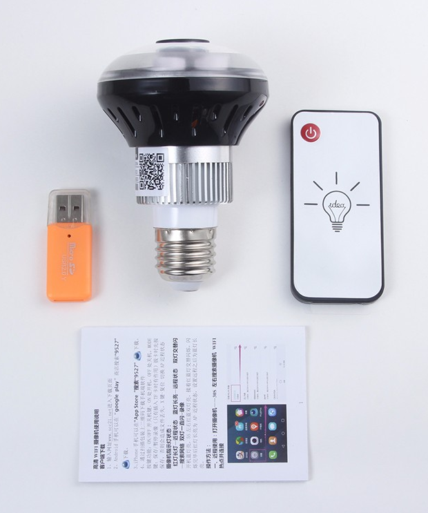 wifi камера, скрита в LED крушки