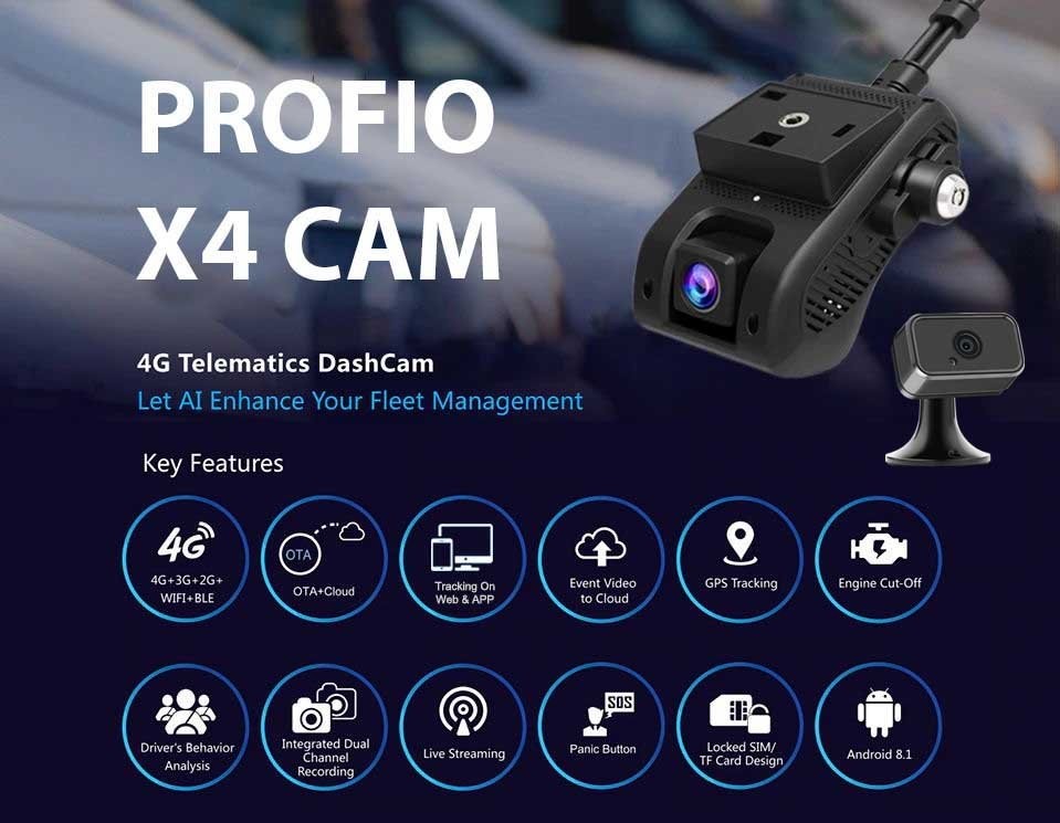 двойна облачна система за автомобилна камера profio x4 с gps