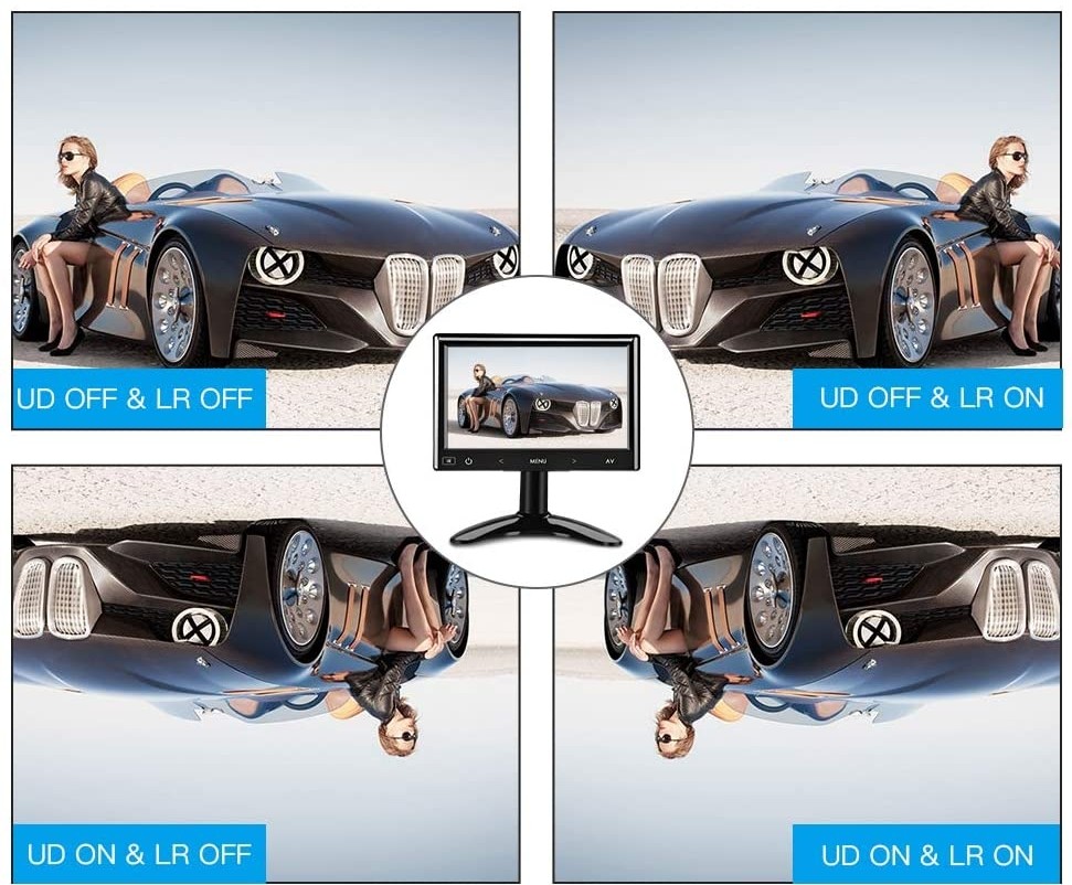 огледална връзка автомобилен монитор - огледален образ