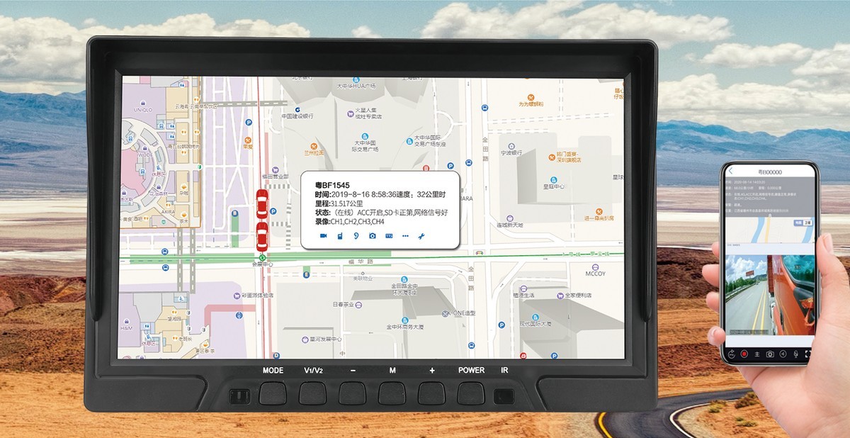 4g wifi монитор за кола gps