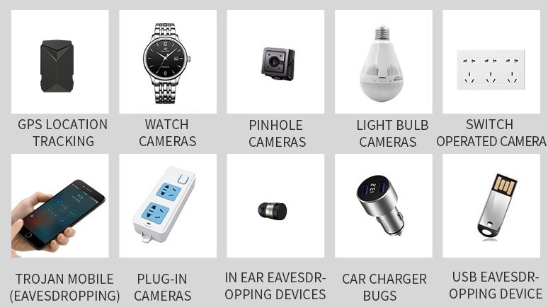 детектор на камери и бъгове, wifi и gps устройства