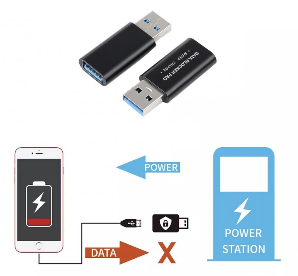 Защита за мобилен смартфон по време на USB зареждане - Data Blocker Pro