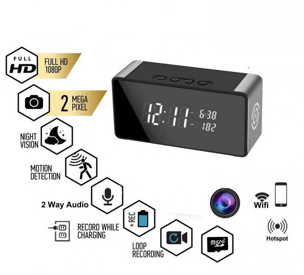wifi камера в будилника + bluetooth високоговорител