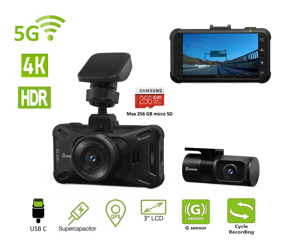 Най-добрата 4k 5G камера за кола с GPS